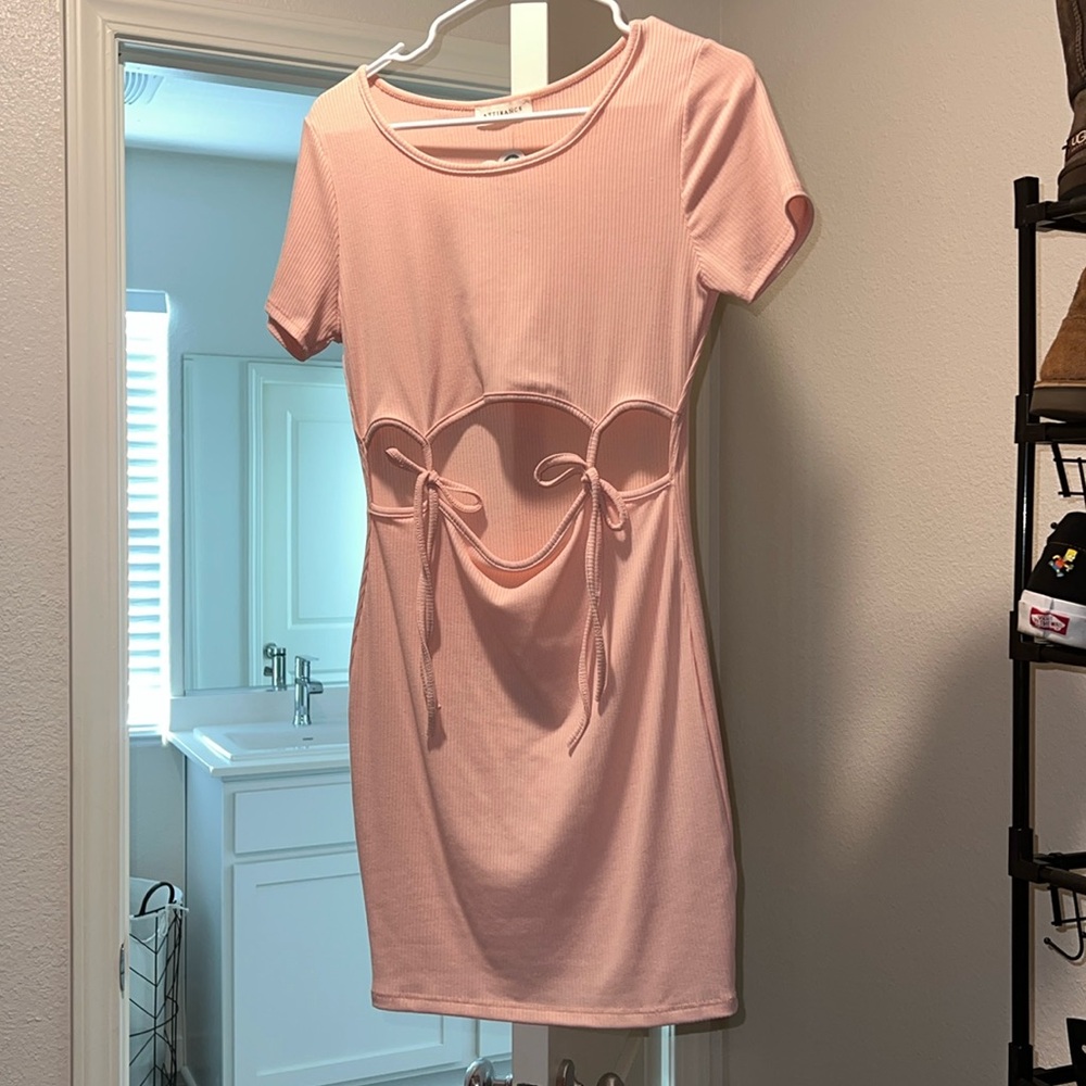 Pink Cut out Dress
